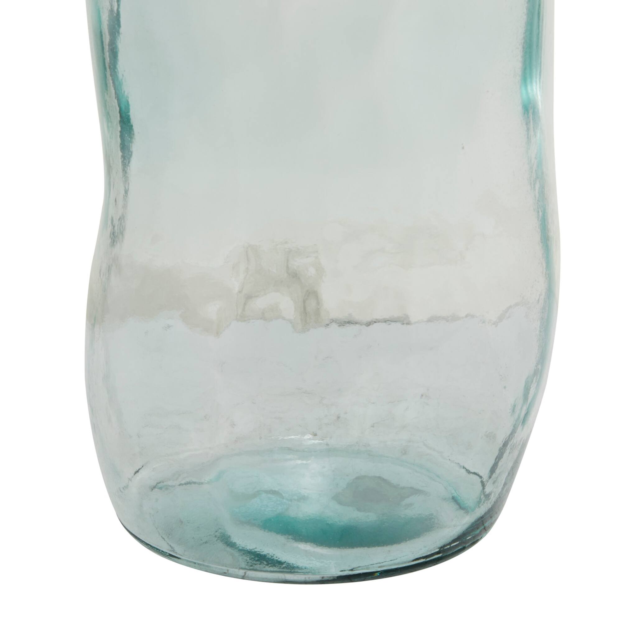 Blue Recycled Glass Handmade Spanish Vase 13" x 13" x 29"